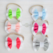 ~*Sweet Sorbet*~ Double Ruffle Felt Bows Headbands - Lots of Colors!