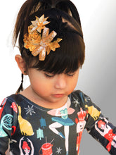 ~*Dazzler*~ Black & Gold New Years Headband Or Clip
