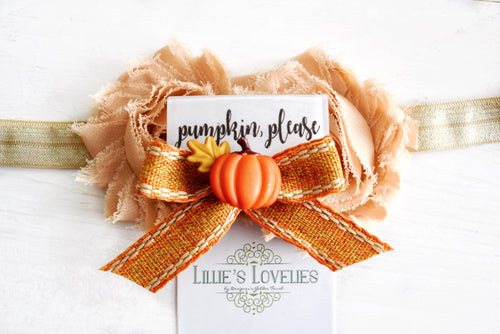 ~*Pumpkin, Please*~ Headband or Clip