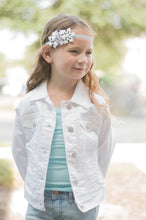 ~*Frosted Winter*~ White and Silver Headband or Clip
