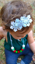 ~*Frosted Winter*~ White and Silver Headband or Clip