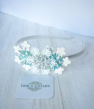 ~*Frosted Winter*~ White and Blue Headband or Clip
