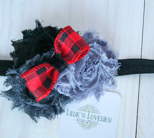 ~*Buffalo Plaid Beauty*~  Headband or Clip