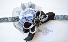~*Glitzy*~ Silver & Black New Years Headband Or Clip