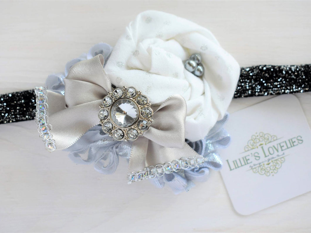 ~*Sparkle*~ Silver New Years Headband Or Clip