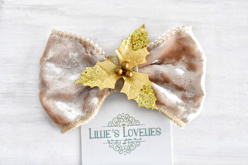 ~*Josie*~ Champagne Velvety Headband or Clip
