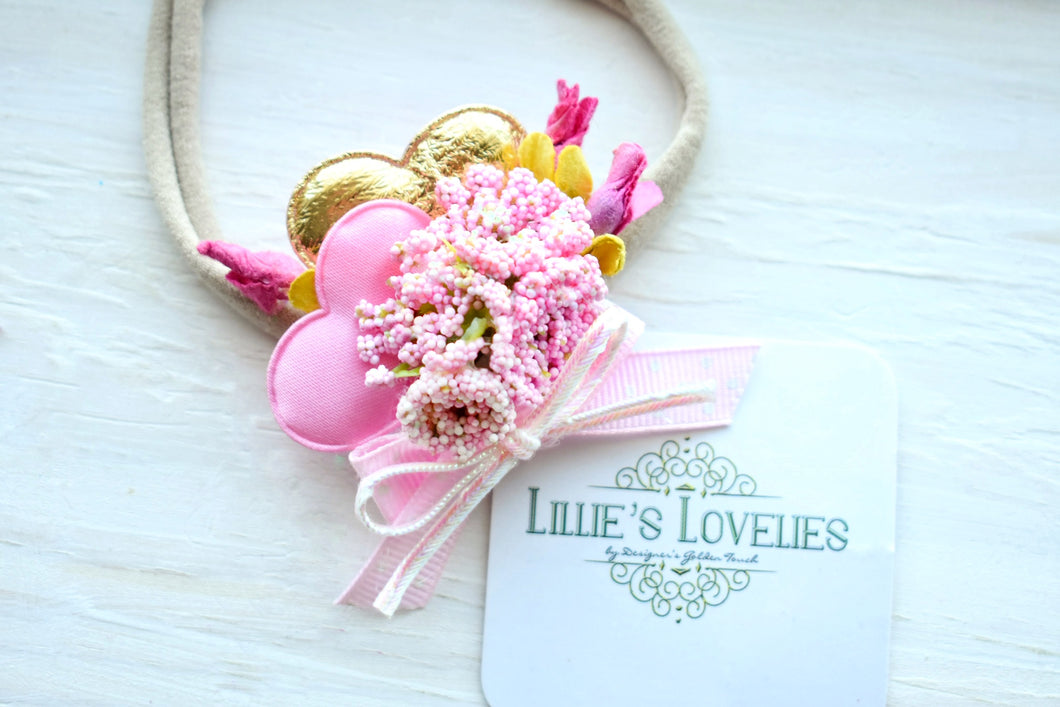 ~*Valentine Bouquet*~ Petite Valentine Floral Headband