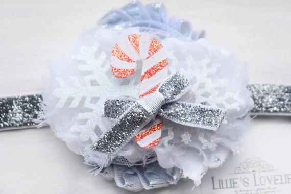 ~*Candy Cane Swirl*~ Christmas Headband or Clip