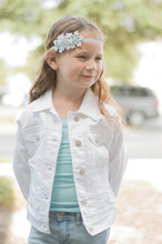 ~*Frosted Winter*~ White and Blue Headband or Clip
